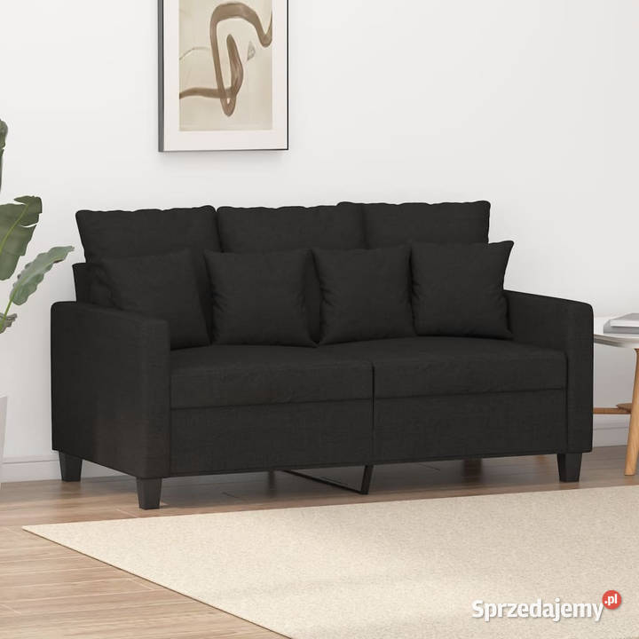 Sofa 2osobowa czarna 120 tapicerowana tkaniną sprzedam