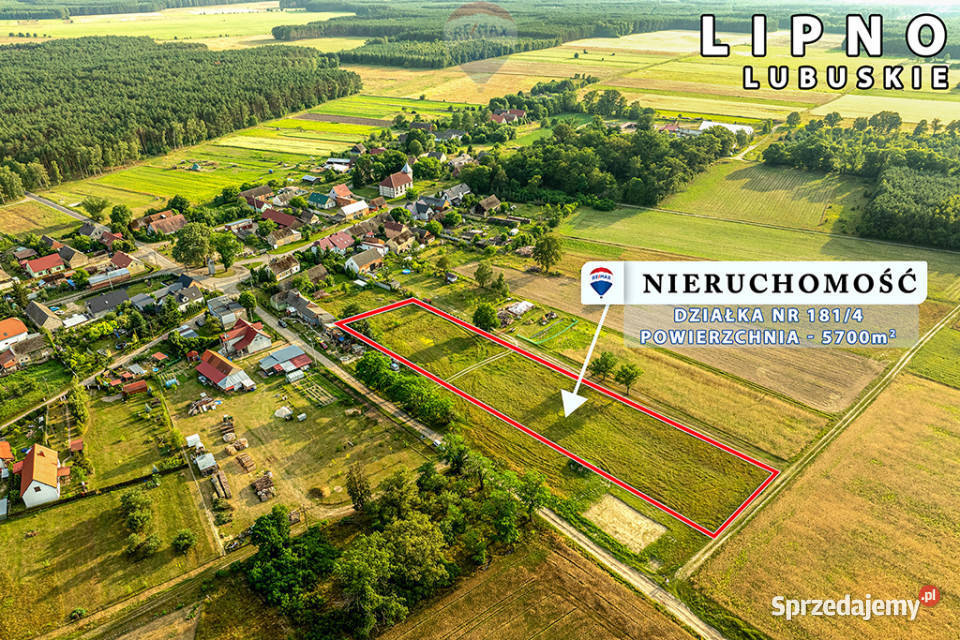 Na sprzedaż działka rolna 5700 m Lipno sprzedam