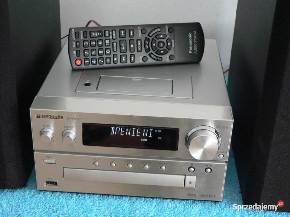 Wieża Panasonic SAPMX5 pil USB mp3 kolumny Wieże i miniwieże Jasło