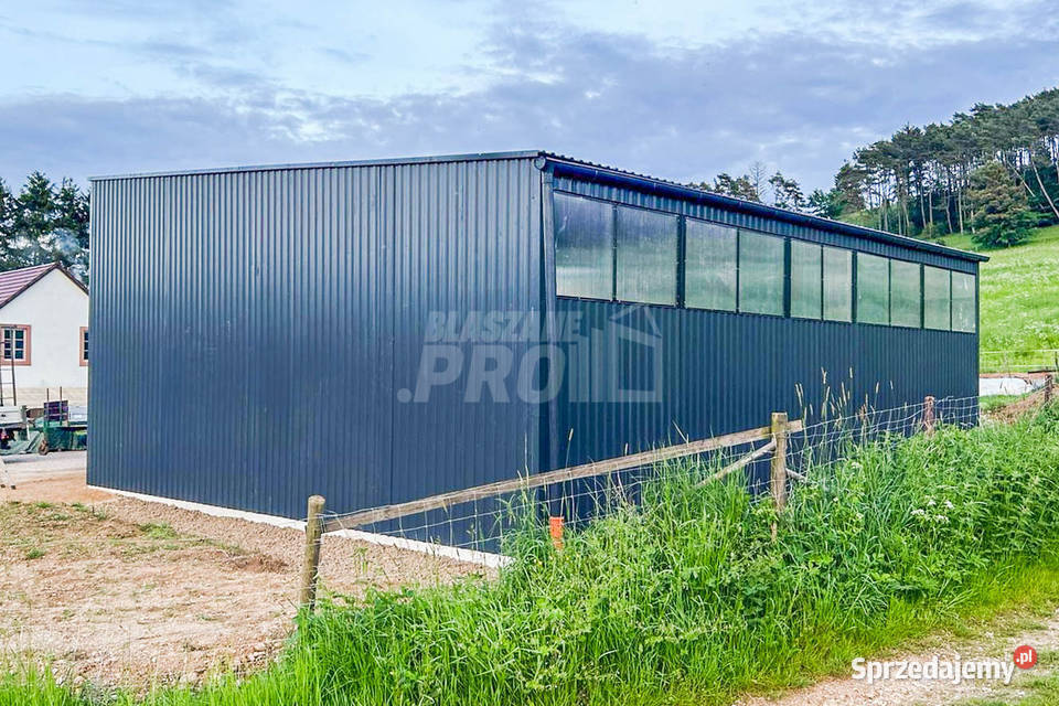 Hala Garaż Blaszany 126m 2x Bramy dwuskrzydłowe Iława