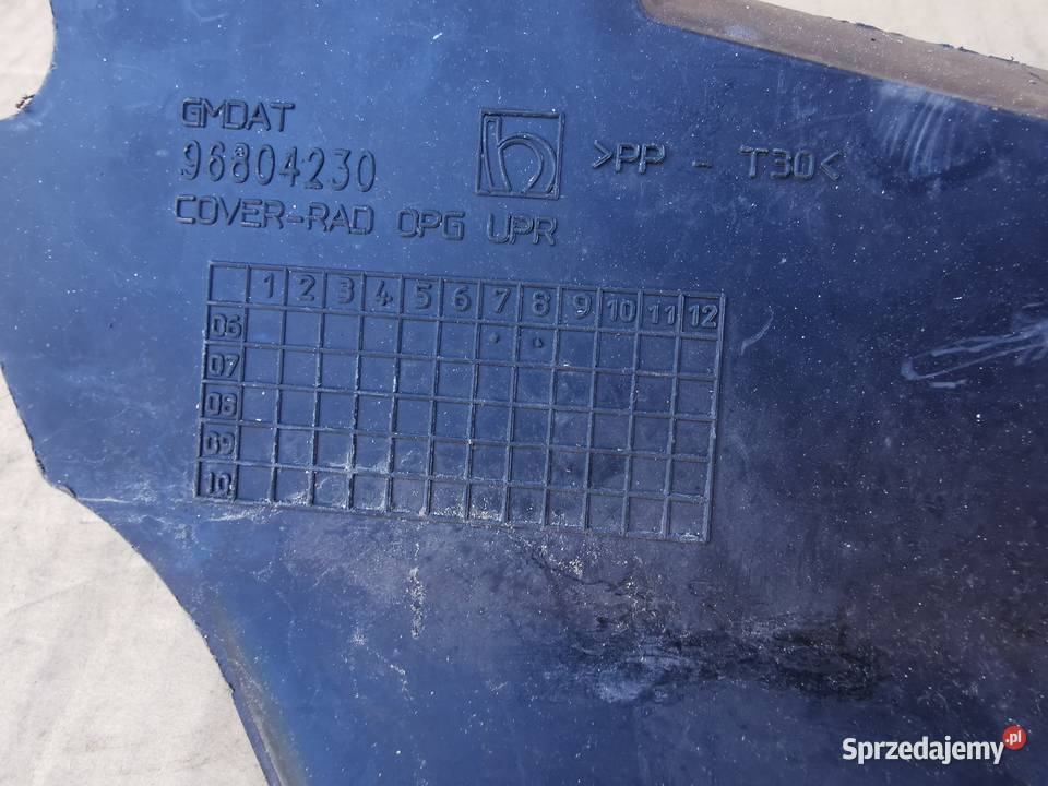 Maskownica osłona pasa przedniego opel antara 06