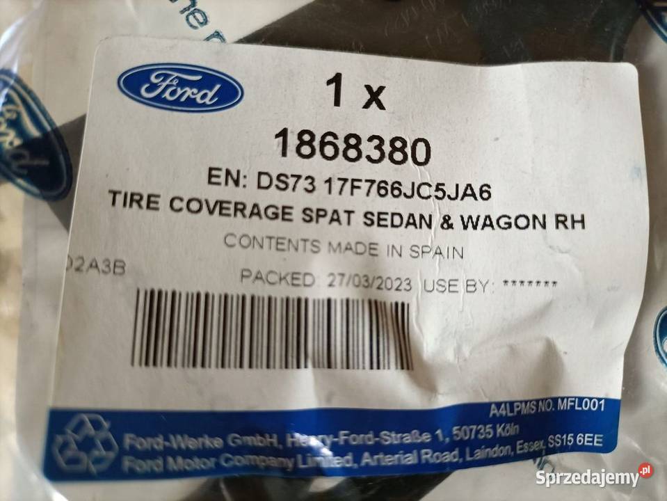 FORD MONDEO 14 KOMBI ŚLIZG ZDERZAKA PRAWY TYŁ Pleszew