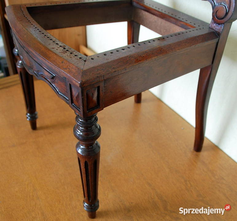 Zabytkowe Krzesło eklektyczne secesja plecionka Warszawa