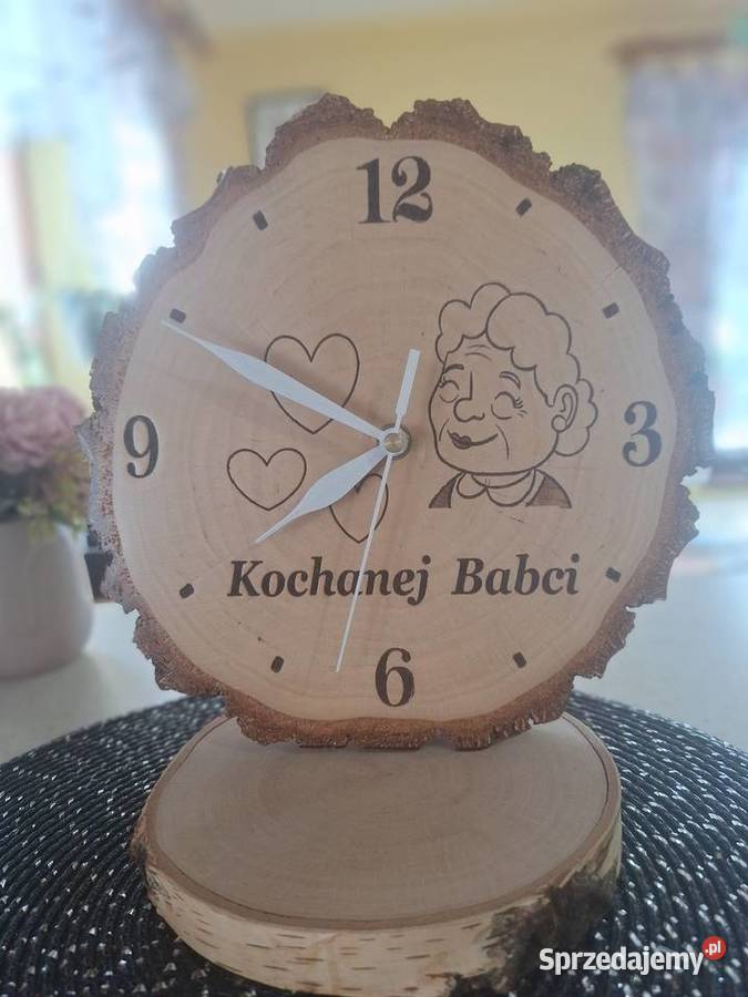 Zegar z drewnagrafika Babci Strzyżów