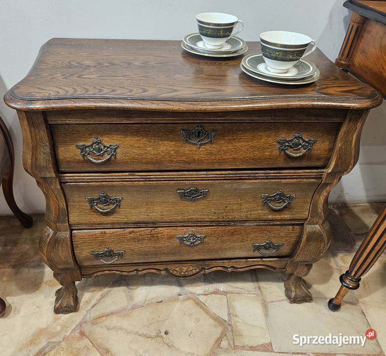 Stylowa drewniana komoda z 3 szufladami Lublin