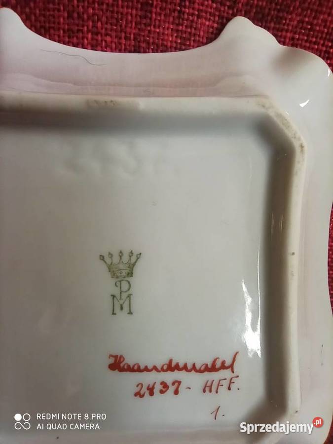 Popielniczka porcelanowa Syg PM 2437 Ręcznie Gdańsk