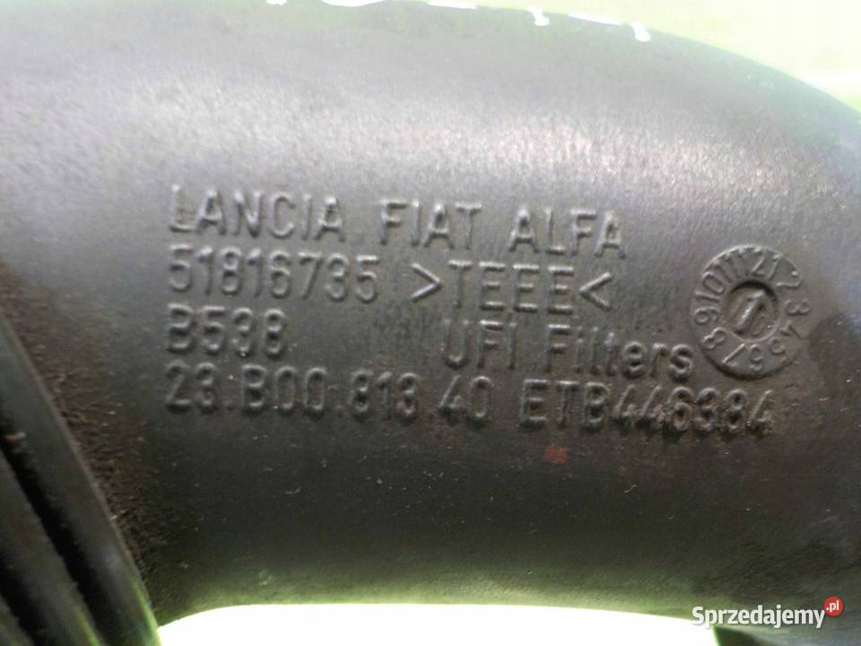 DOBLO II 20 MJET rura dolot powietrza 51816735 osobowe Suków