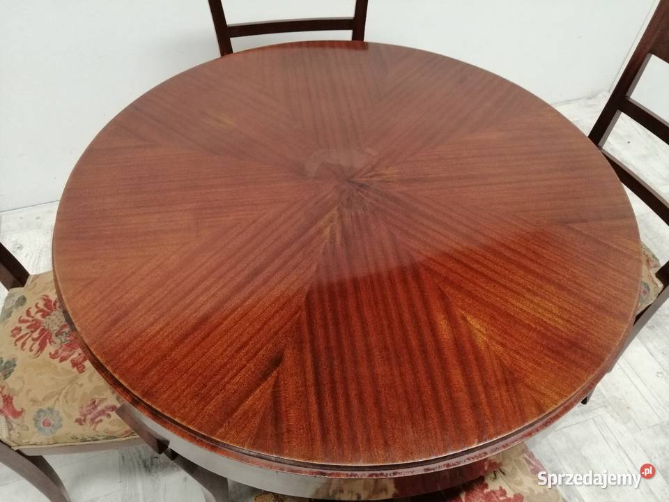 komplet do salonu stół i krzesła ława art deco łódzkie Radomsko