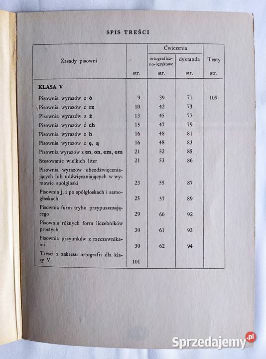 Książka do nauczania ortografii 5 Franciszek