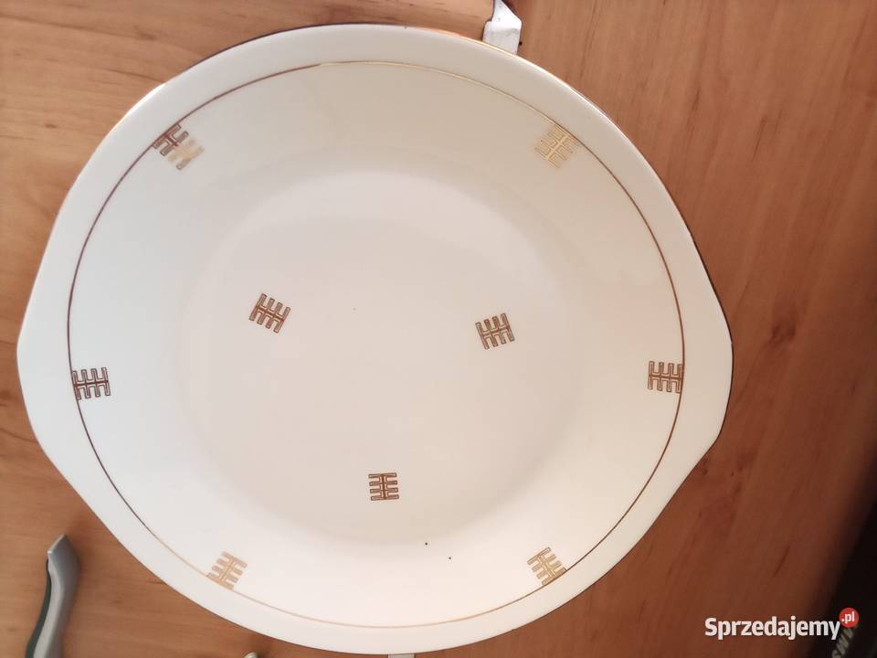 Prl patera porcelana Chodzież uszy złocona biały Łódź sprzedam
