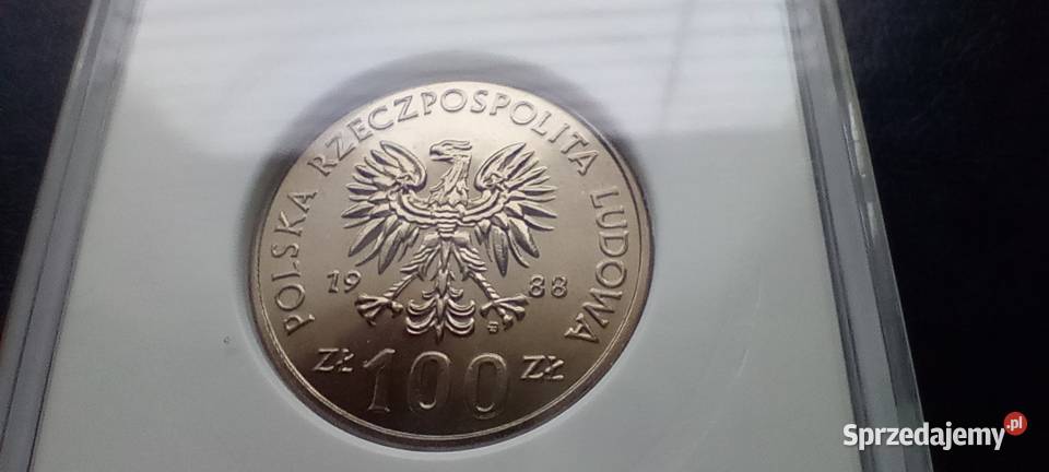 Stare monety 100 złotych 1988 Jadwiga grading Kolekcje Lesko