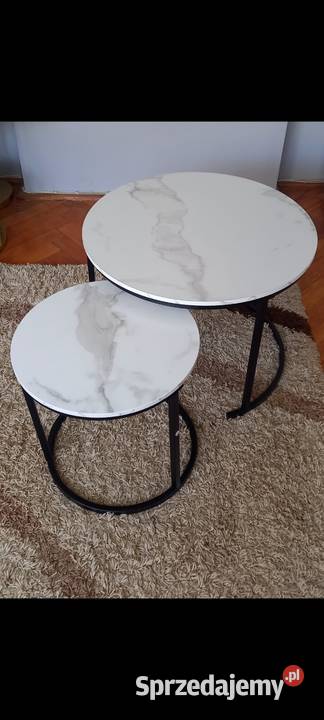 Stoliki KAWOWE 6040 okrągłe ZESTAW 2w1 nowe Małkinia Górna