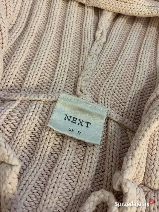 Sweter bluza z kapturem ciepły pleciony z Jasło sprzedam