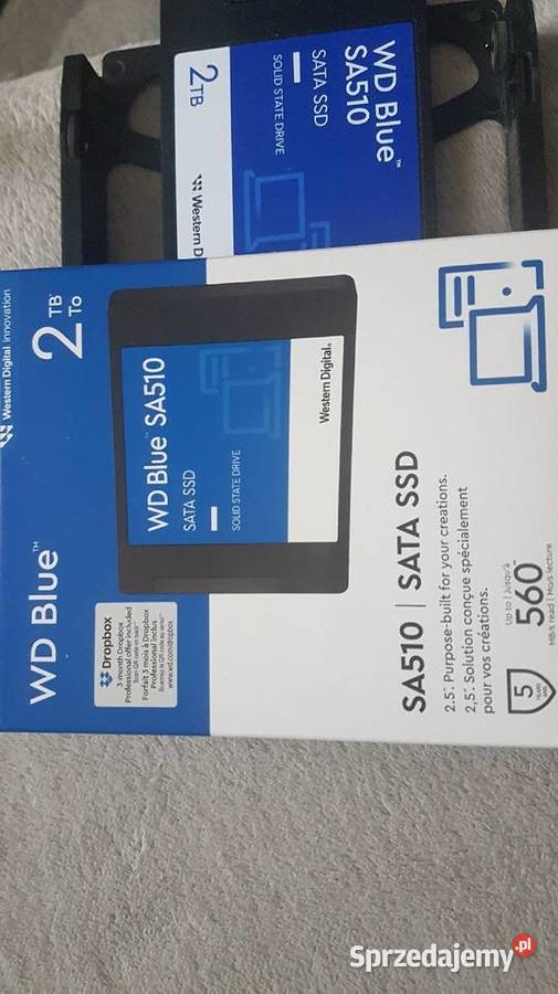 Dysk SSD 2TB 25 WD BLUE SA510 Sata III nowy dolnośląskie Strzegom