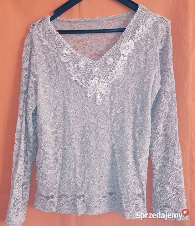 Bluzka koronkowa beżowa rozmiar ML łódzkie Łódź