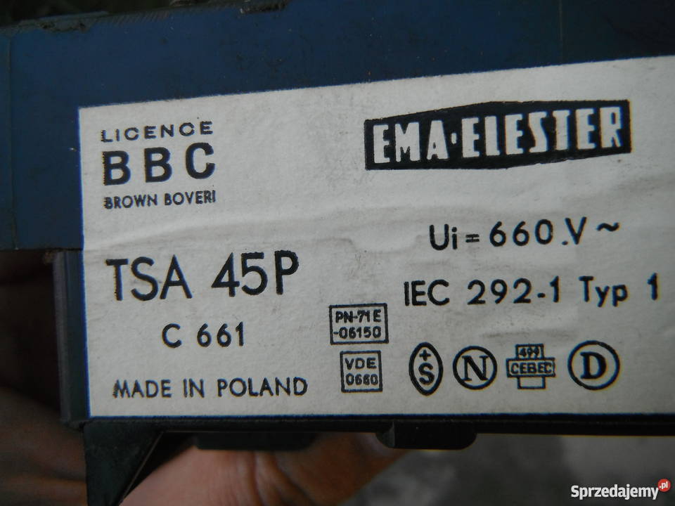 TSA 45P Przekaźnik termiczny termik różne Produkcja Chlewiska