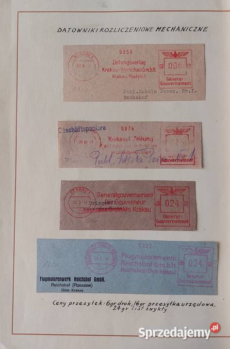 Datowniki rozliczeniowe mechaniczne Konin sprzedam