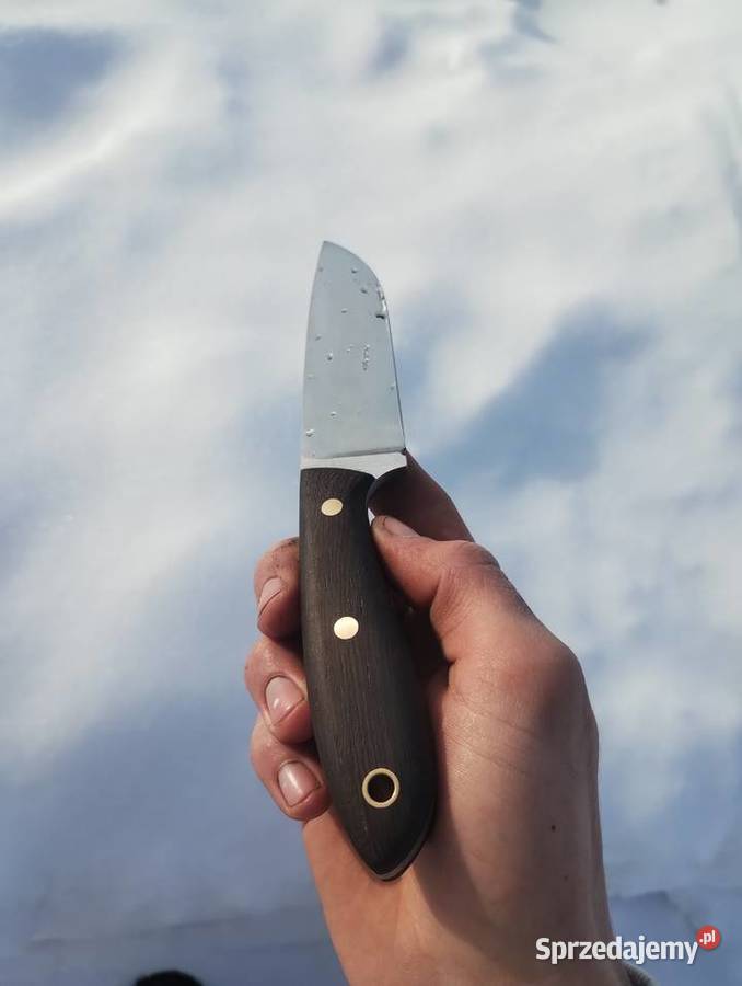 Ręcznie robiony nóż bushcraftowy skórzana pochwa Stare Pole