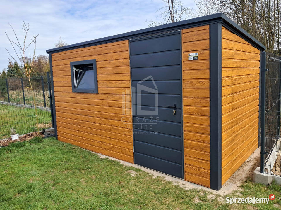 Schowek domek ogrodowy 4x2m dzwi okno