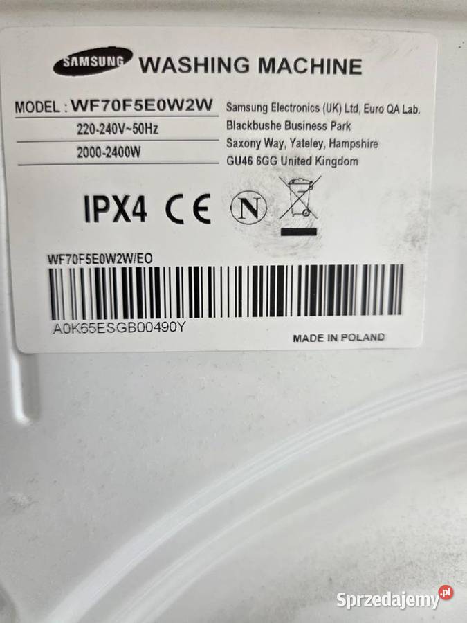 Pojemnik szuflada na proszek Samsung Eco Bubble