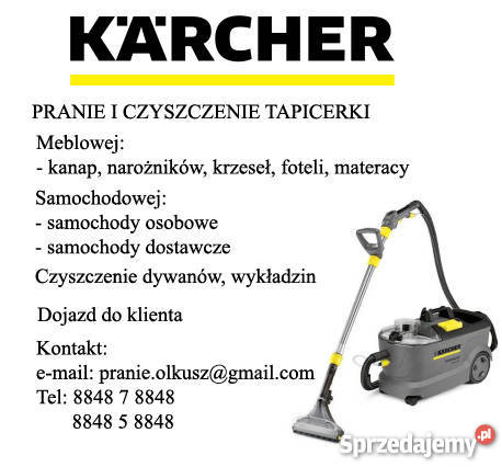 Pranie dywanów wykładzin dywanowychtapicerki Pozostałe Olkusz