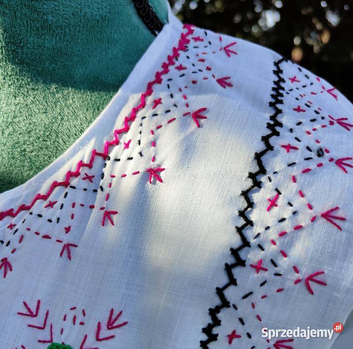 Nowa tunika biała M 38 L 40 folk etno boho Szczecin sprzedam