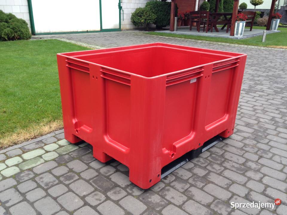 Skrzyniopaleta żółta Skrzyniopalety Palox Kisten Warka