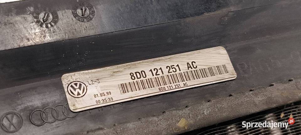 CHŁODNICA WODY VOLKSWAGEN PASSAT B5 8D0121251AC osobowe Lipno