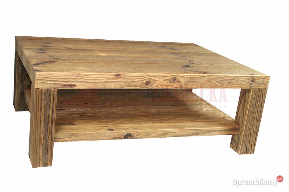 Stolik kawowy prostokątny stare drewno sosnowe mazowieckie Słupno sprzedam