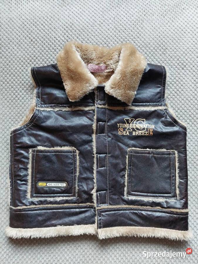 stylowy komplet kamizelka i czapka pilota retro 4 lata+ małopolskie Kraków