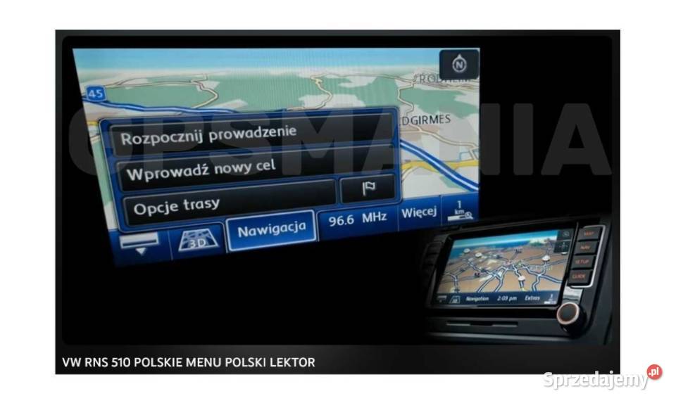 Polskie menu polski lektor Mapa VW RNS 510 810 sprzedam