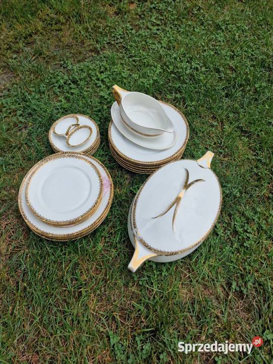 Porcelana przedwojenna Gieschein 90 Bogucice biały śląskie Jaworzno