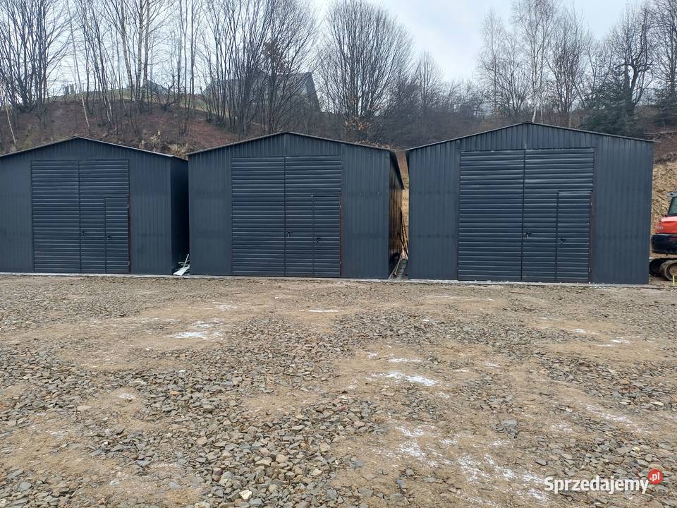 GRAFITOWY Garaż Blaszany Garaże Blaszane Magazyn