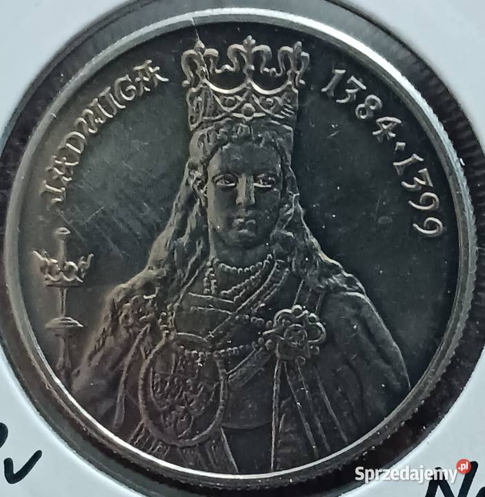 100 Jadwiga 1988 r 3 niepełny znak projektanta Numizmatyka Konin