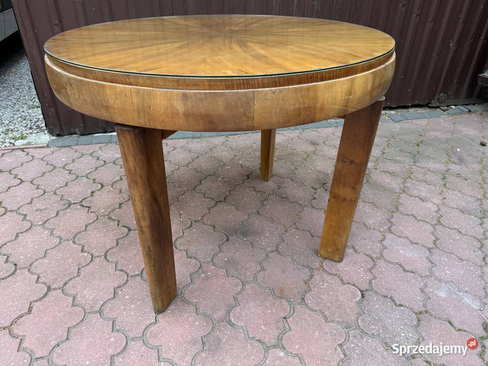 Stół bombka beczka okrągły art deco vintage
