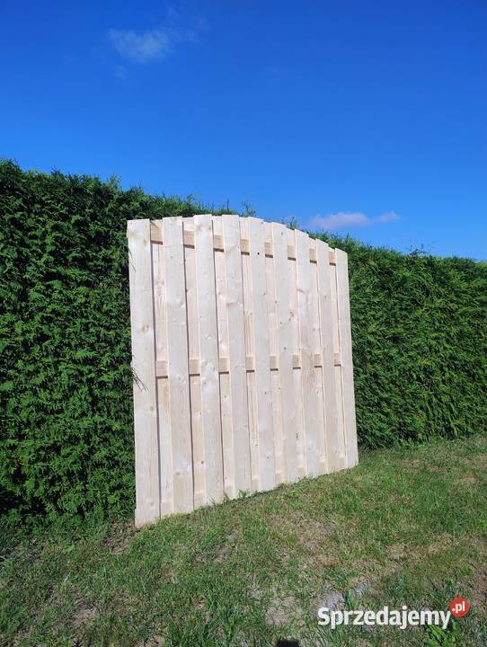 Płot Drewniany Deskowy Łuk Panel Gęsty Witkowo
