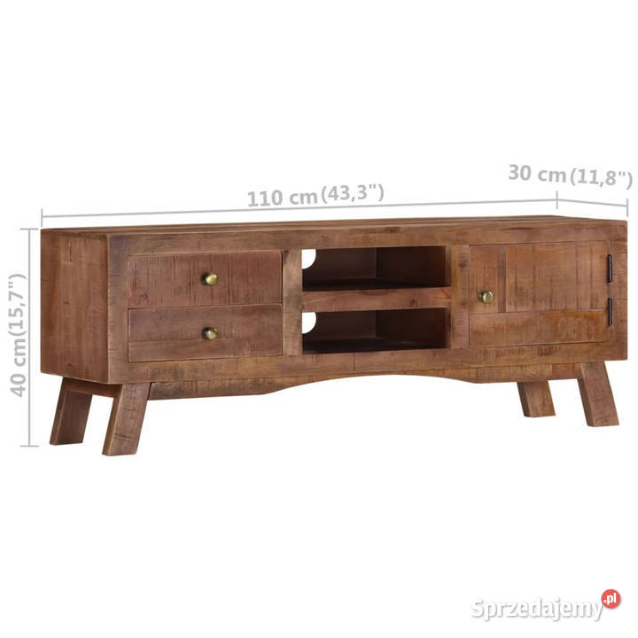 Szafka pod telewizor 110x30x40 surowe drewno Warszawa