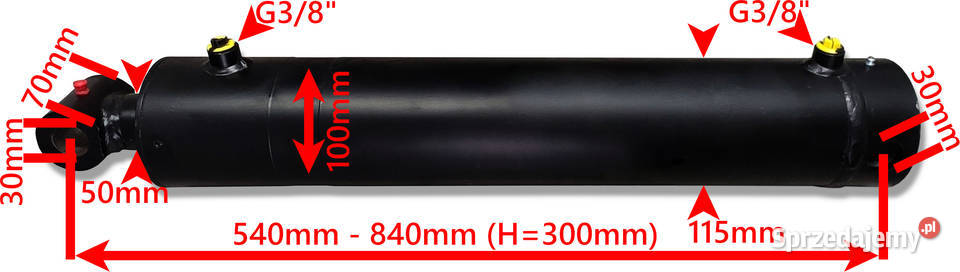 SIŁOWNIK HYDRAULICZNY SMT1G 100x50 SKOK 300 Pozostałe Solec Kujawski sprzedam