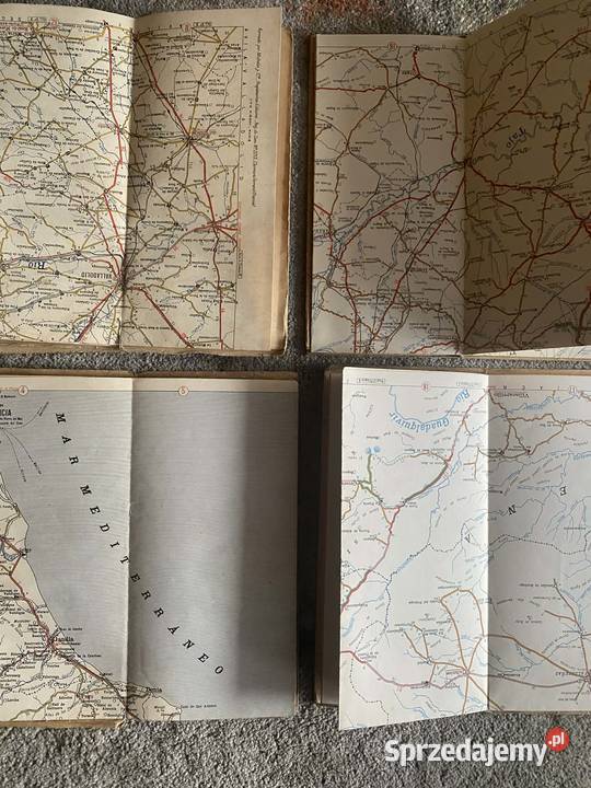 Automapa Michelin Hiszpania 6 x lata 20 XXw Antykwariat Zamość