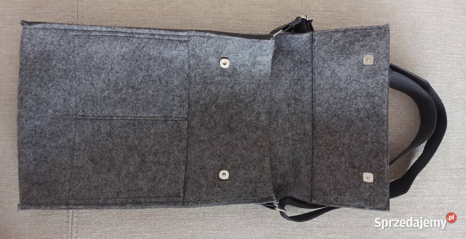 Nowa szara torebka listonoszka z filcu 39x26 Radzyń Podlaski