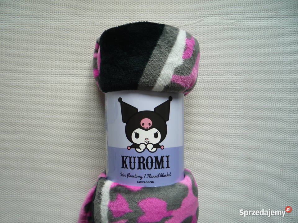 Kuromi Nowy Koc 130x160 Różowo czarny Sanrio Szczecin