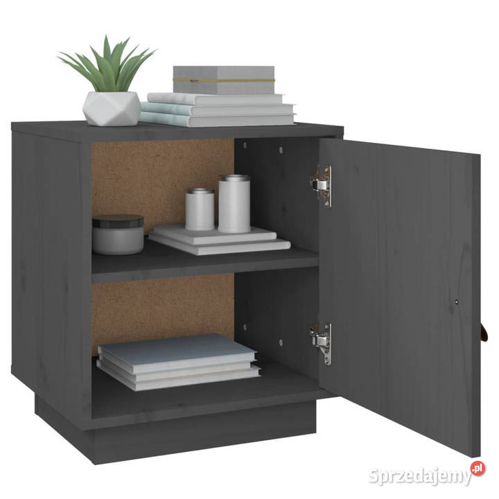 Szafka nocna szara 40x34x45 lite drewno sosnowe Warszawa