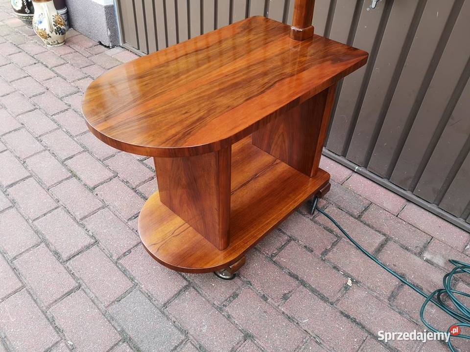 Lampa Stojąca Art Deco Renowacji Orzech Stara Swarzędz