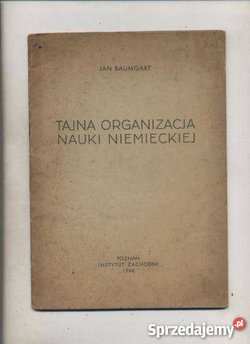 Tajna Organizacja Nauki Niemieckiej Szczecin sprzedam