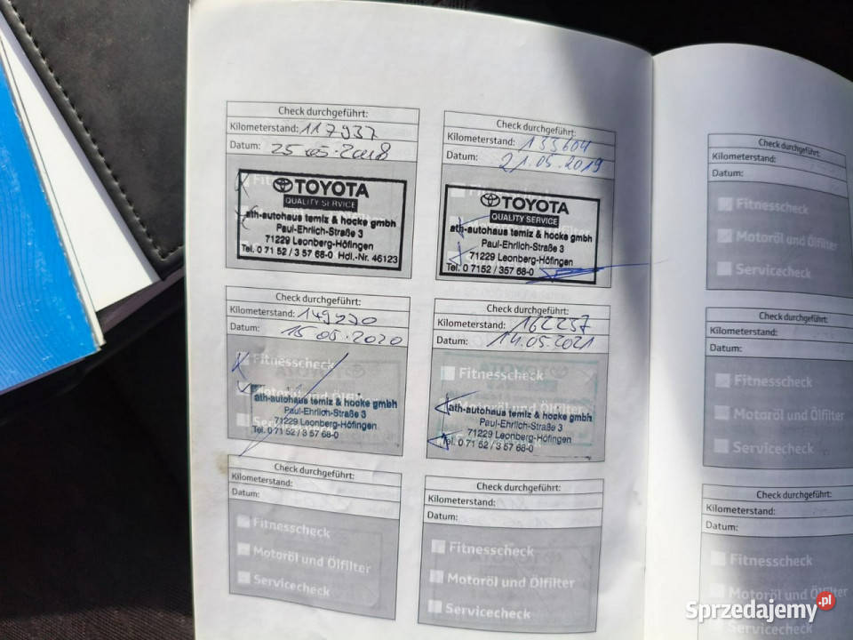 Toyota Verso Bezwypadkowy historia serwisowa 7 Janów Lubelski