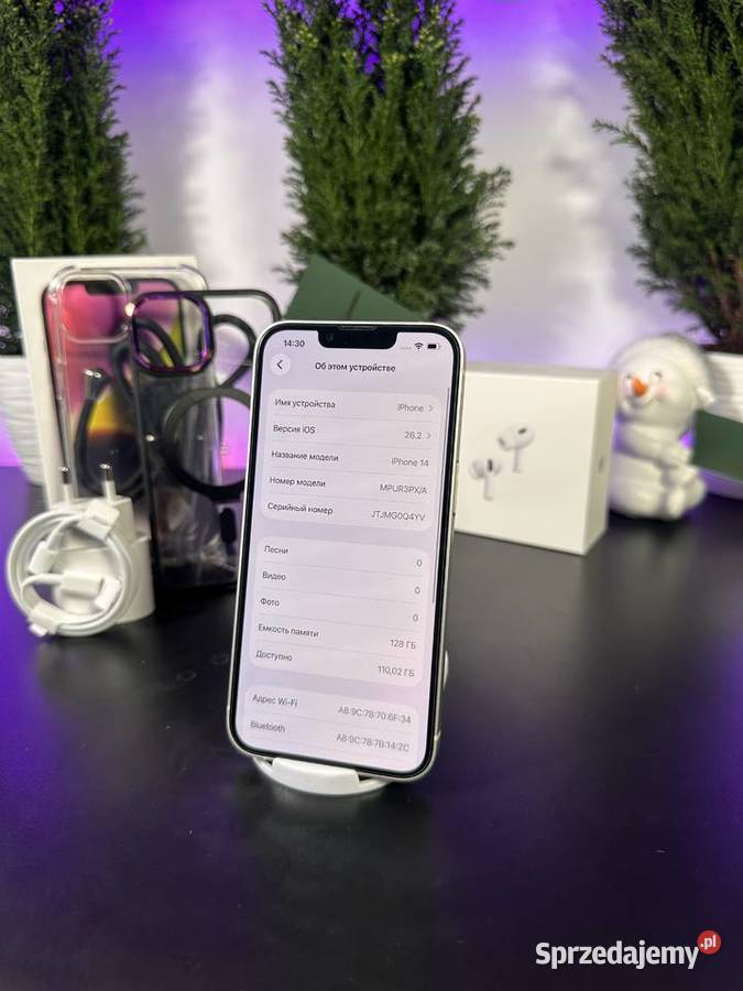 iPhone 14 128GB Bateria 100 Stan Idealny Pudełko Warszawa