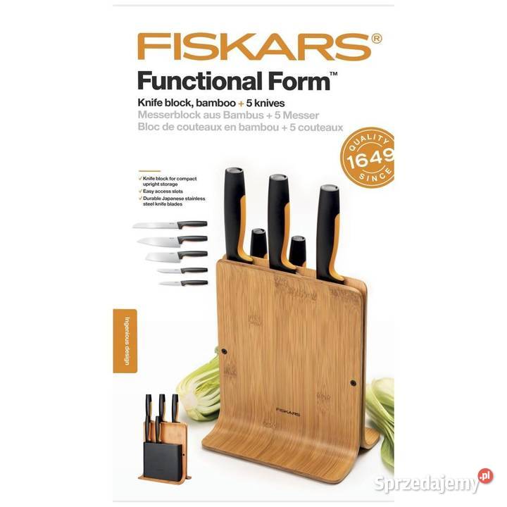 Zestaw 5 noży w bloku bambusowym Functional Form Dom i Ogród Opalenica