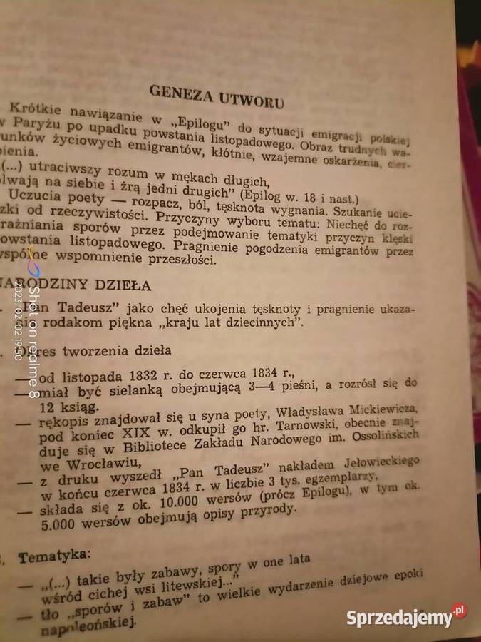 Pan Tadeusz Mickiewicza analizy lektury szkolne mazowieckie Warszawa