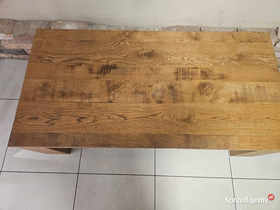 Niski stolik ŁAWA DĘBOWA surowy styl Pszczyna