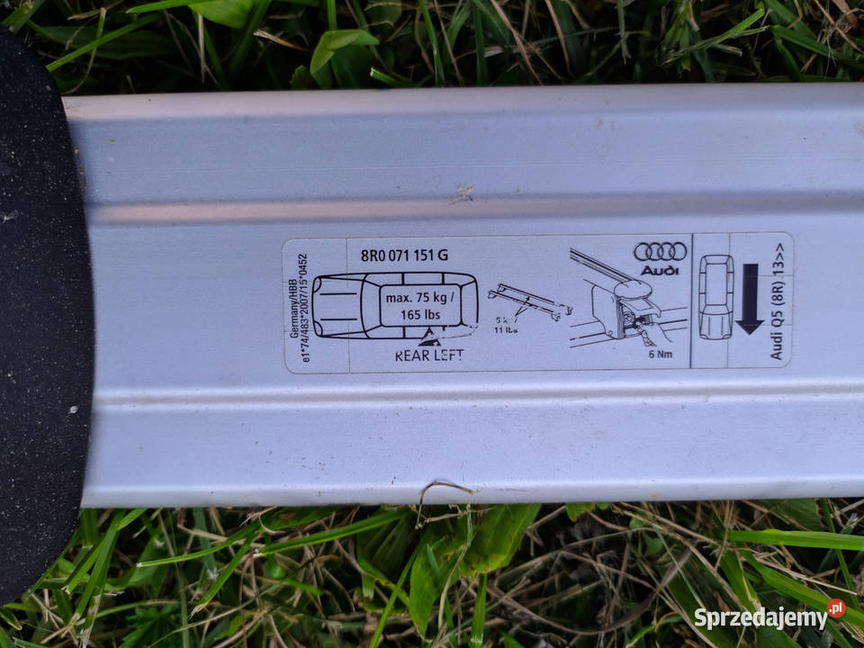 Bagażnik Dachowy Relingi Audi Q5 8R 13 osobowe lubelskie Radzyń Podlaski sprzedam